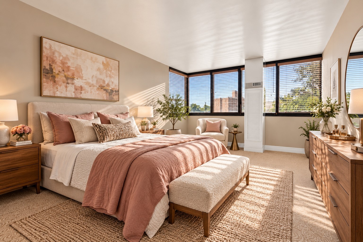 Bedroom #2 imagined as a guest bedroom · Virtually staged