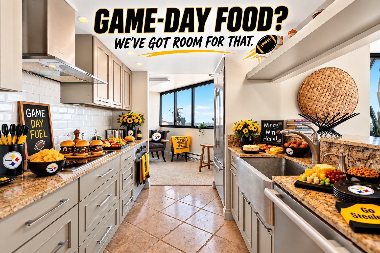 Game-day food? We’ve got room for that · Virtually staged