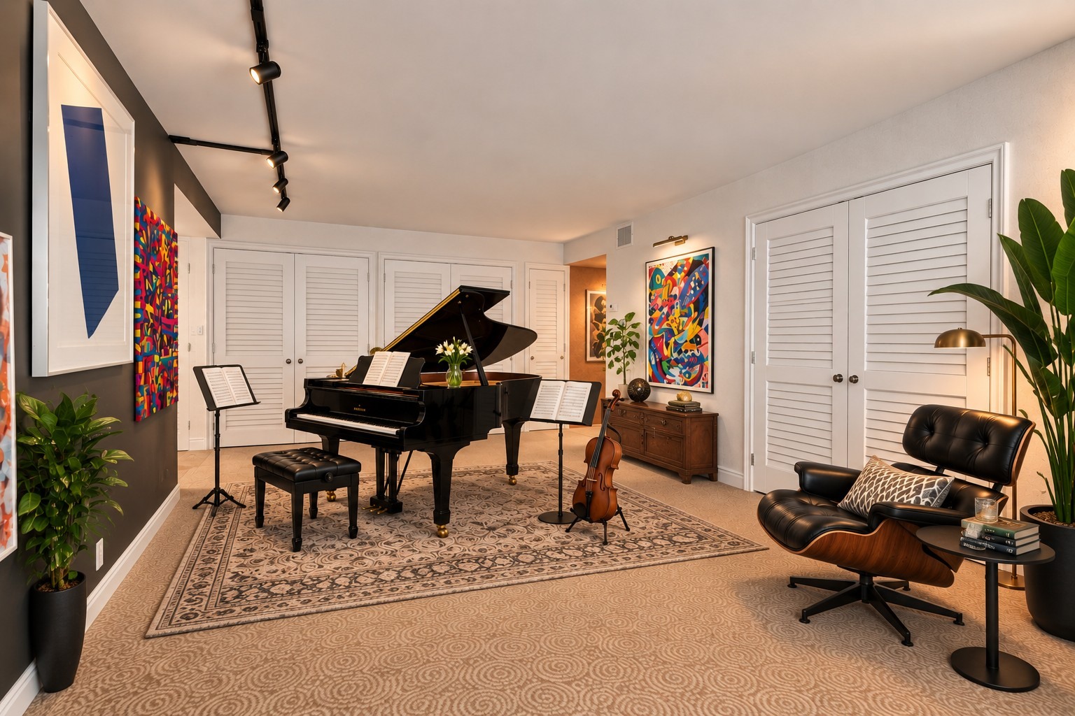 Music room · 31′ × 17′ · Virtually staged