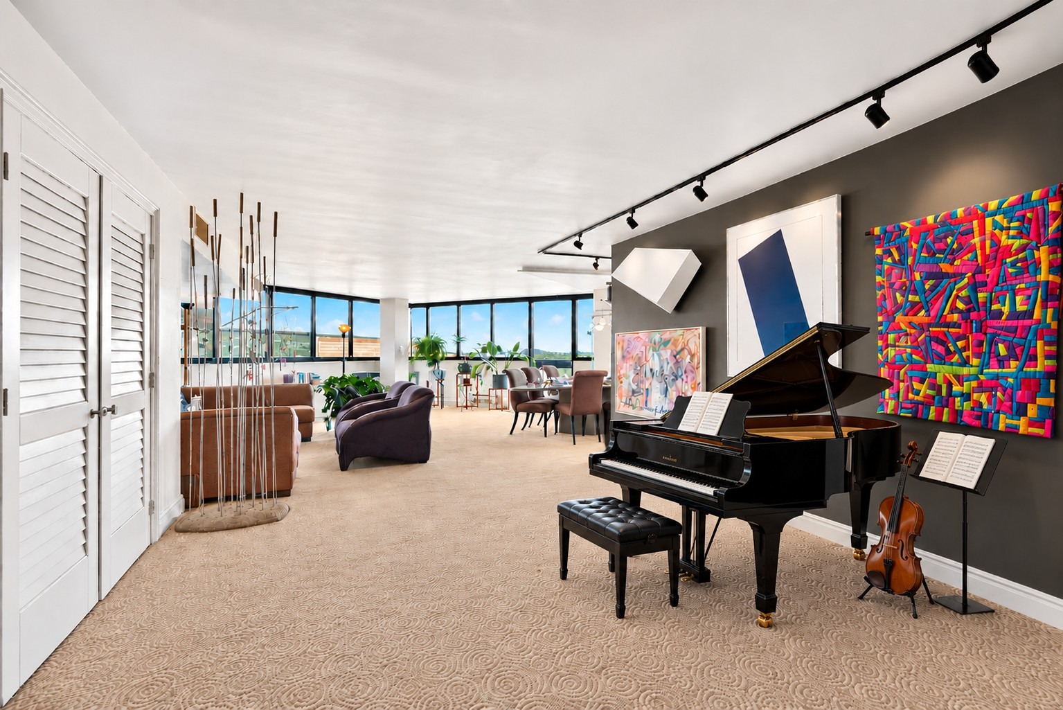 Music room · a second perspective · Virtually staged