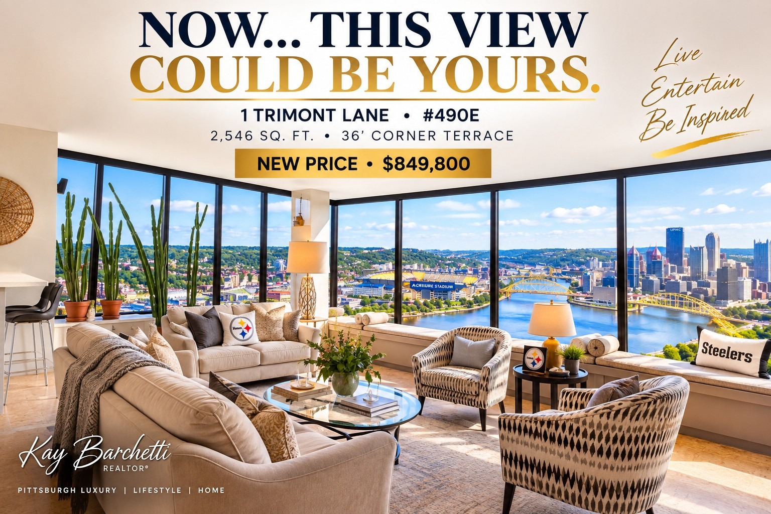 Now… this view could be yours · Virtually staged